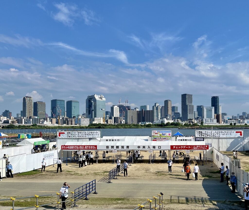 なにわ淀川花火大会 パノラマレフトスタンド①-